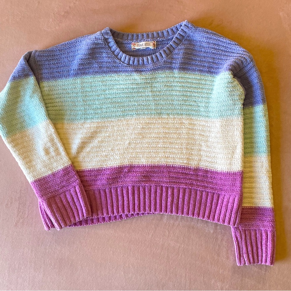 Striped knit sweater